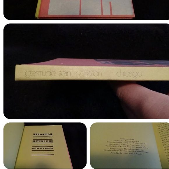 GERTRUDE STEIN Narration HC Book 1969 Collector's Edition 4 Lectures - Picture 2 of 2